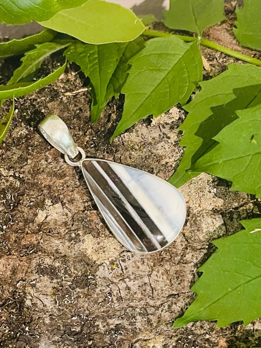 Owyhee Opal 925 Sterling Silver Pendant